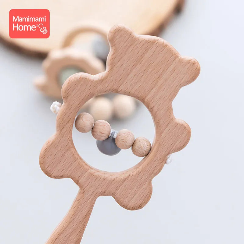 wooden rattle toys