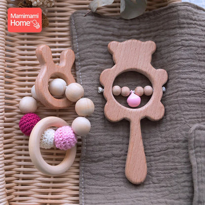 wooden rattle toys