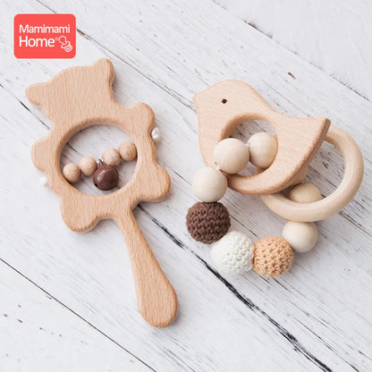 wooden rattle toys