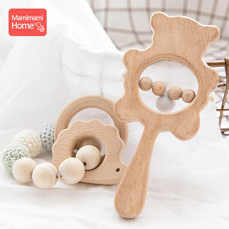 wooden rattle toys