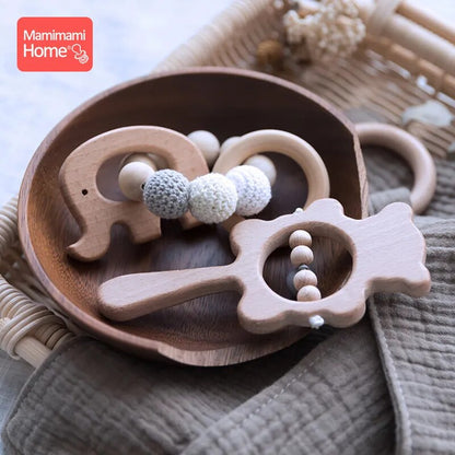 wooden rattle toys