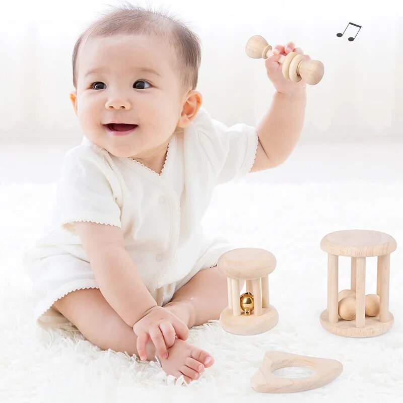 wooden rattle toys