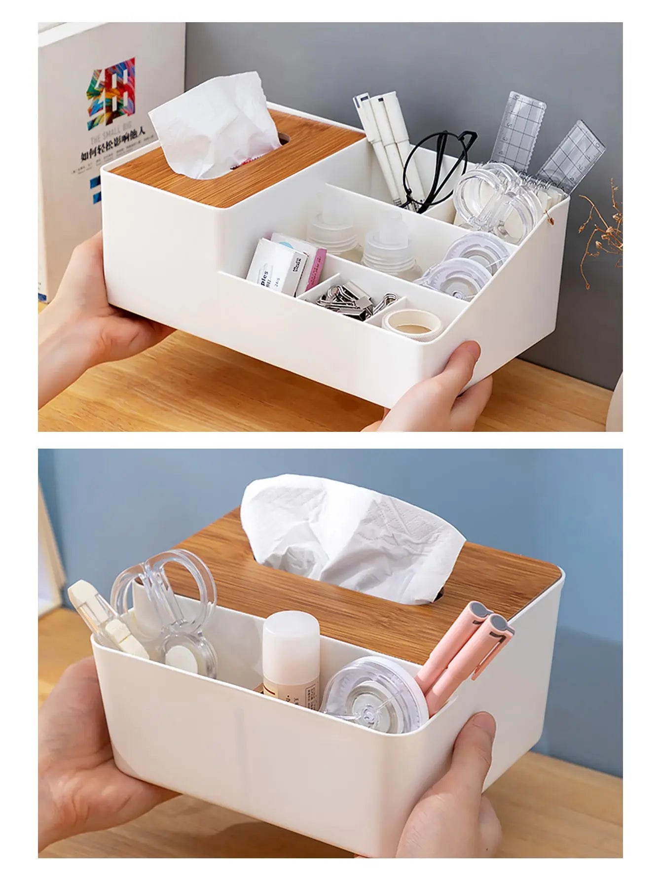 tissue box organizer