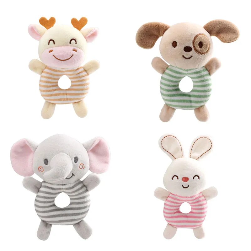 stuffed rattle toys