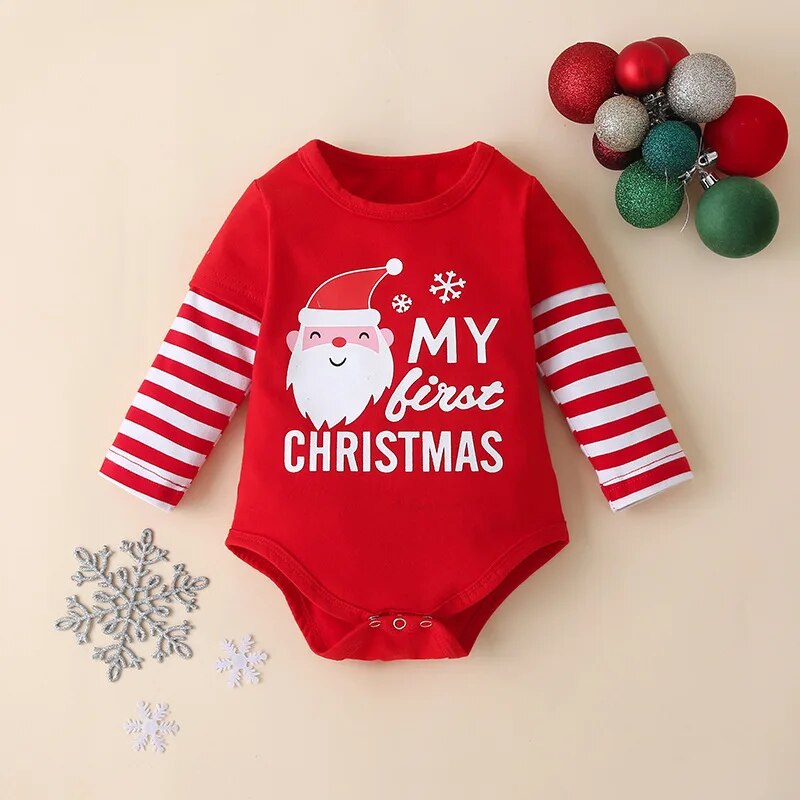 santa xmas romper 3pcs set