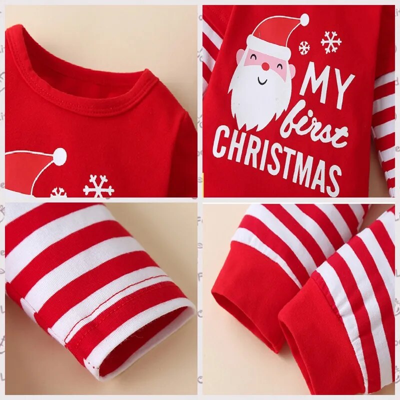 santa xmas romper 3pcs set