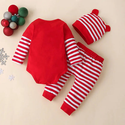 santa xmas romper 3pcs set