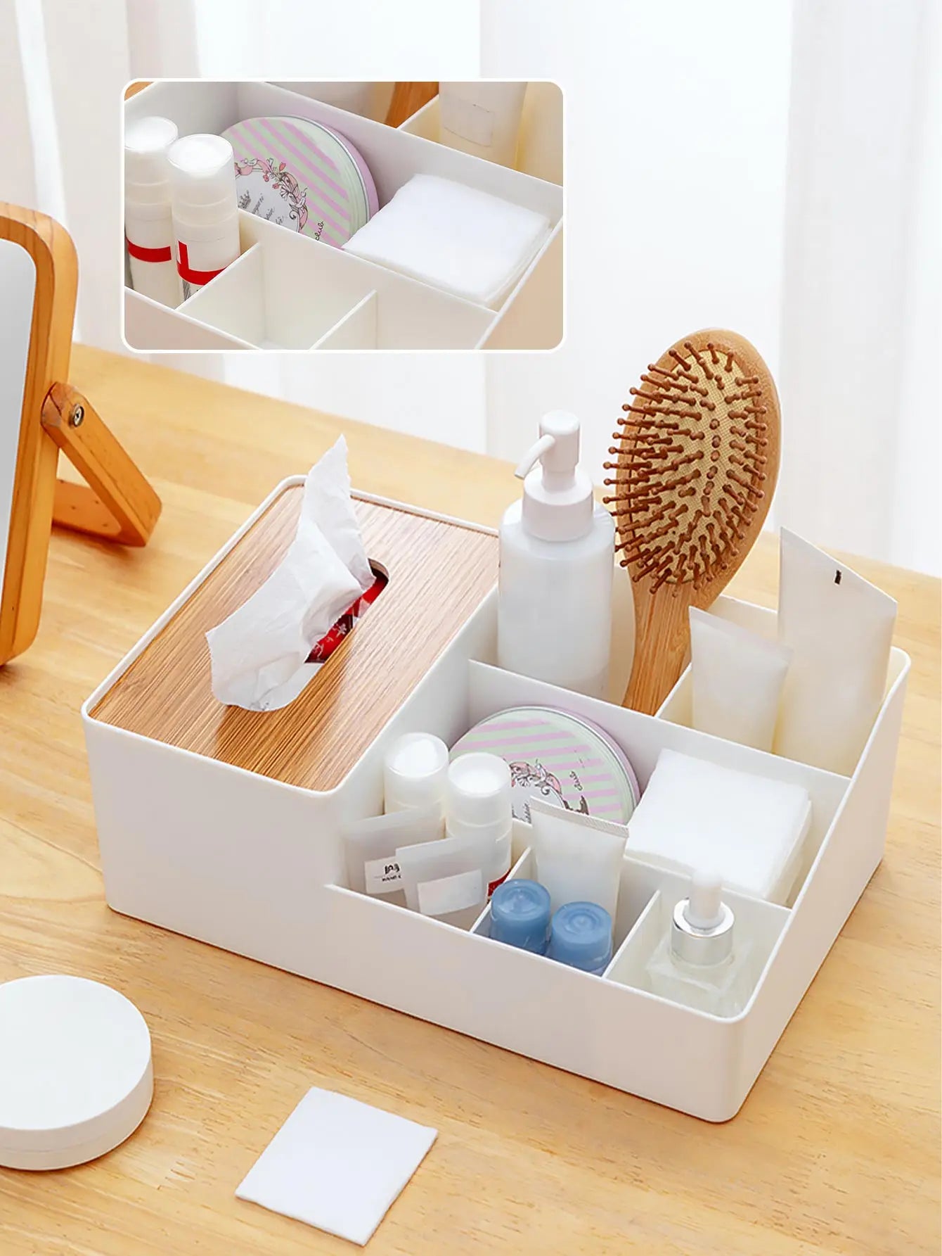 tissue box organizer