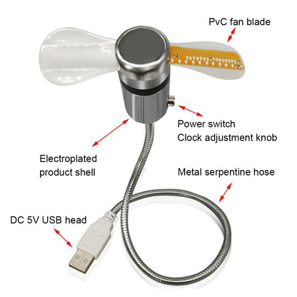 usb fan clock