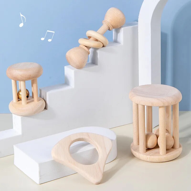 wooden rattle toys